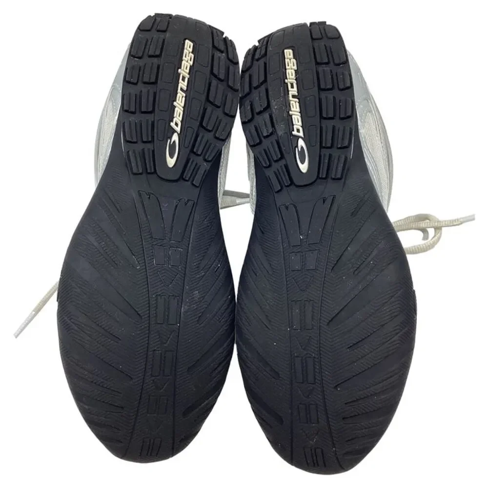 Balenciaga Radar Gradient Lines Sneakers in Silver Polyester